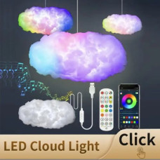 Подвесной 3D LED светильник в виде облака с пультом